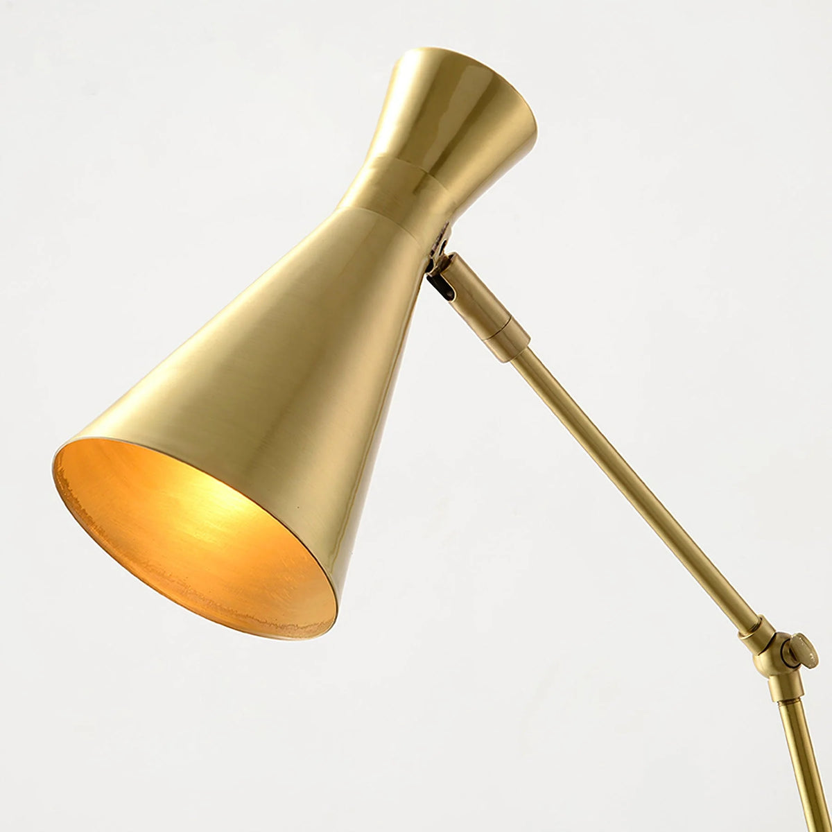 Floor Lamp | Gold Frame & Marble Base | Artwork Accent Lighting