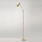 Floor Lamp | Gold Frame & Marble Base | Artwork Accent Lighting