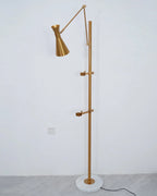Floor Lamp | Gold Frame & Marble Base | Artwork Accent Lighting