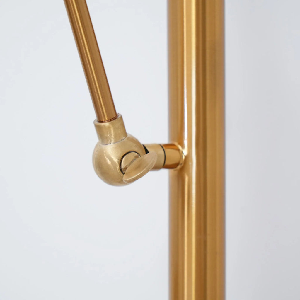 Floor Lamp | Gold Frame & Marble Base | Artwork Accent Lighting