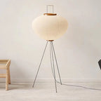 Floor Lamp | Lantern-Shaped Rice Paper Shade & Tripod Base