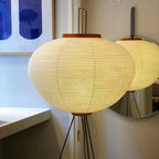 Floor Lamp | Lantern-Shaped Rice Paper Shade & Tripod Base