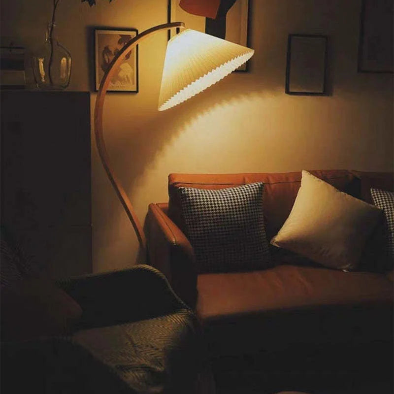 Floor Lamp | LED Fabric Shade & E27 Bulb Included