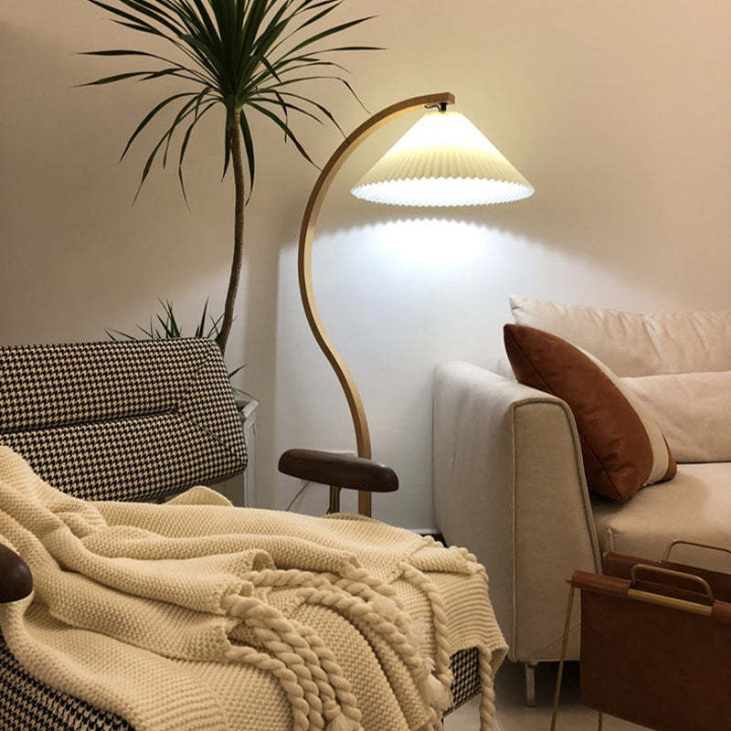 Floor Lamp | LED Fabric Shade & E27 Bulb Included