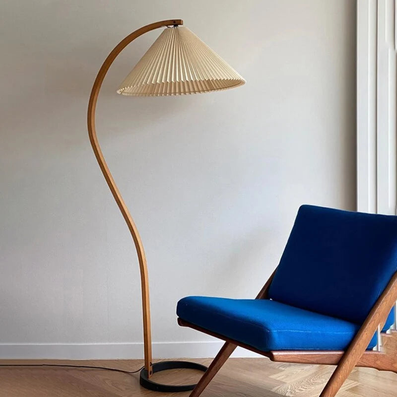Floor Lamp | LED Fabric Shade & E27 Bulb Included