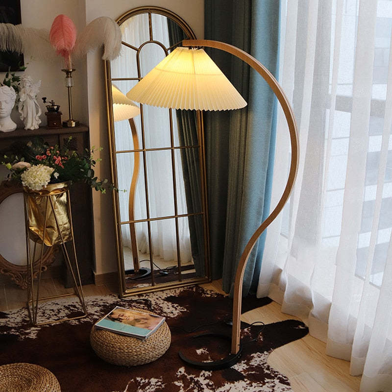 Floor Lamp | LED Fabric Shade & E27 Bulb Included