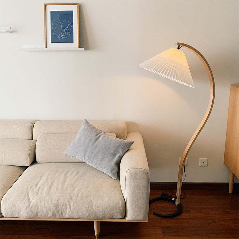 Floor Lamp | LED Fabric Shade & E27 Bulb Included