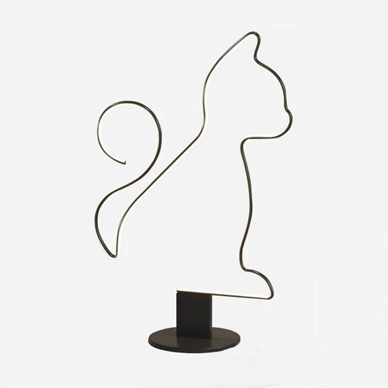 Floor Lamp | Metal & Acrylic LED | Cat Or Dog Pattern