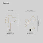Floor Lamp | Metal & Acrylic LED | Cat Or Dog Pattern