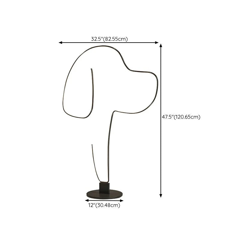 Floor Lamp | Metal & Acrylic LED | Cat Or Dog Pattern
