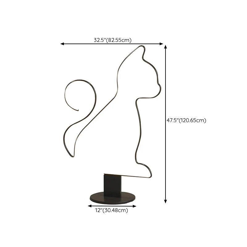 Floor Lamp | Metal & Acrylic LED | Cat Or Dog Pattern