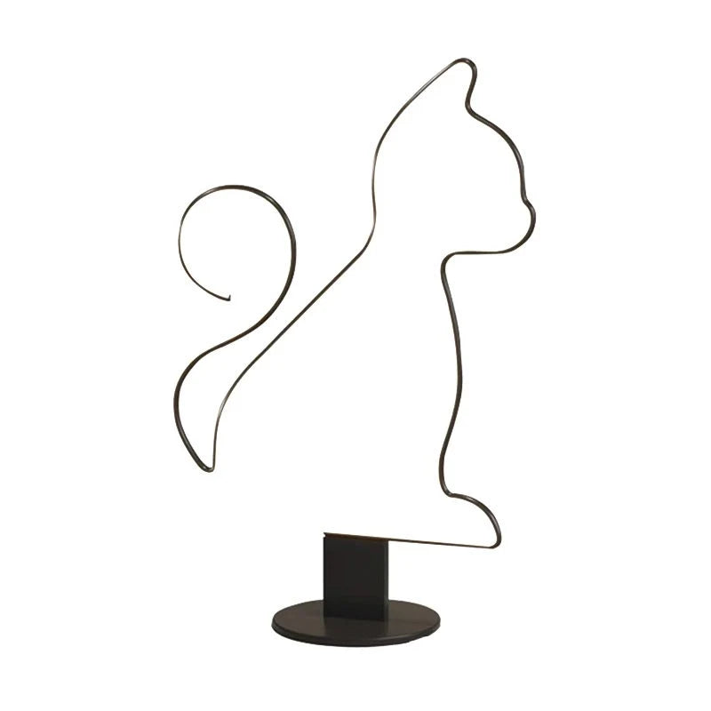 Floor Lamp | Metal & Acrylic LED | Cat Or Dog Pattern