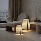 Floor Lamp | Metal Base & Rectangular Fabric Shade | LED Bulb Included