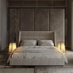 Floor Lamp | Metal Base & Rectangular Fabric Shade | LED Bulb Included