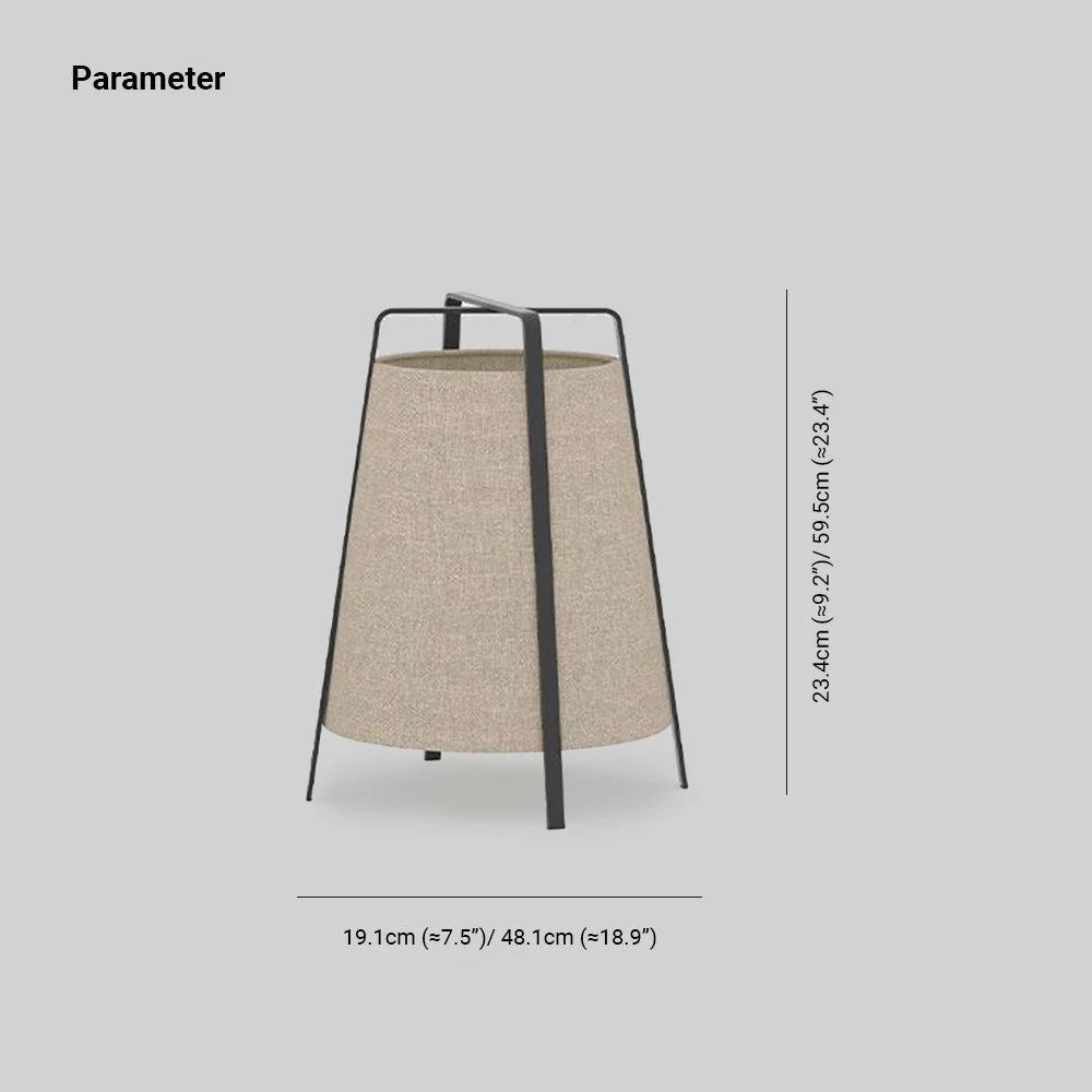Floor Lamp | Metal Base & Rectangular Fabric Shade | LED Bulb Included