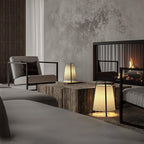 Floor Lamp | Metal Base & Rectangular Fabric Shade | LED Bulb Included