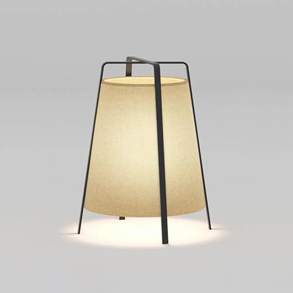 Floor Lamp | Metal Base & Rectangular Fabric Shade | LED Bulb Included