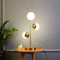 Floor Lamp | Metal & Glass Globe | Living Room & Bedroom
