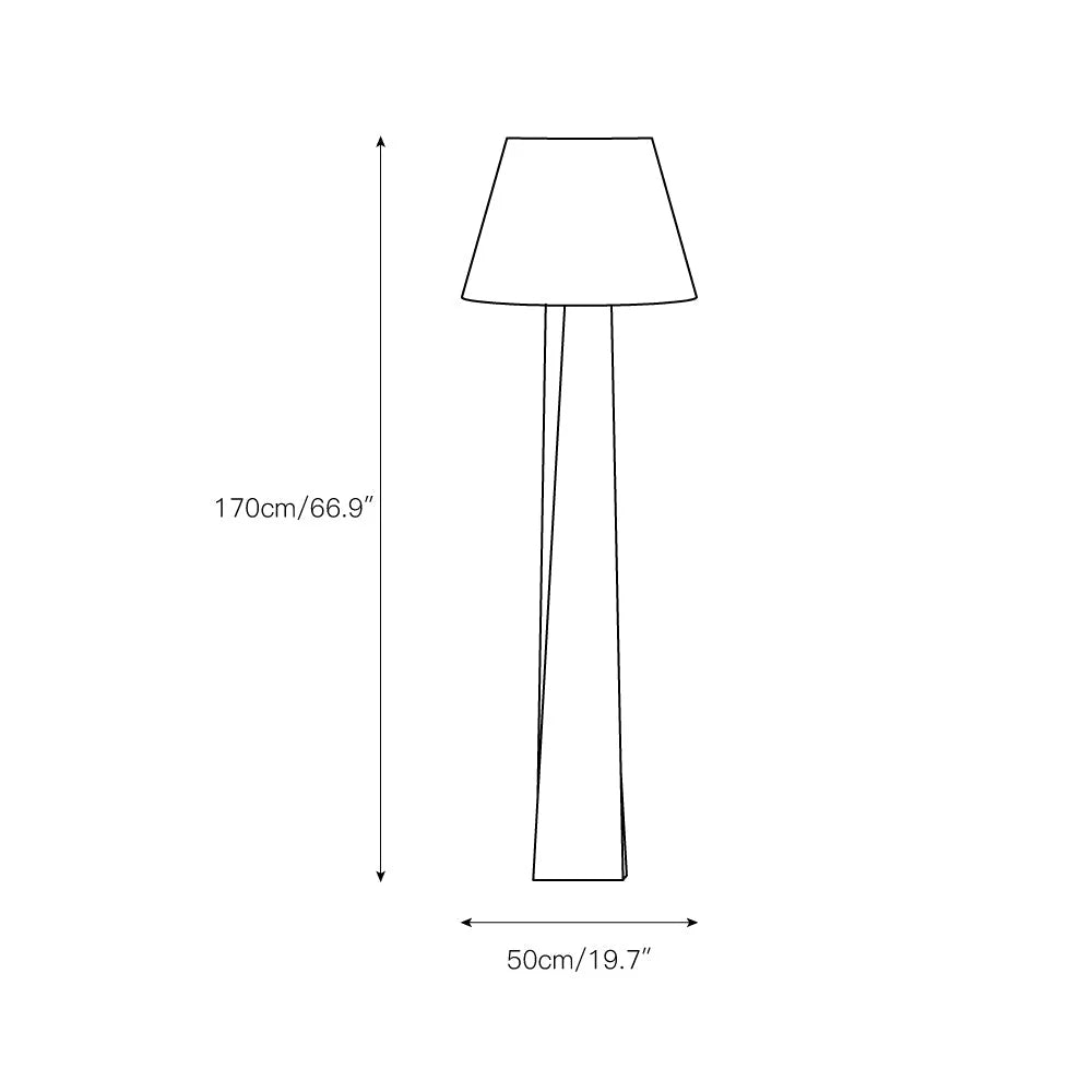 Floor Lamp | Minimalist Iron Body & Fabric Lampshade | 170 cm Height