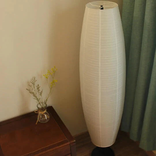Floor Lamp | Paper Shade & Dual Light Sources | Plug-In E14