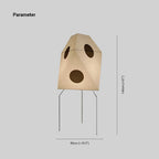 Floor Lamp | Paper Shade & Metal Base | LED Bulb Included