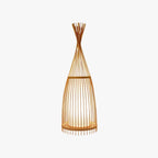 Floor Lamp | Rustic Bamboo & PVC | Smart-Enabled