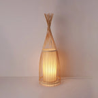 Floor Lamp | Rustic Bamboo & PVC | Smart-Enabled