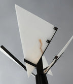 Floor Lamp | Sculptural European Alabaster & Resin Base | 170 cm Height