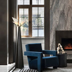 Floor Lamp | Sculptural European Alabaster & Resin Base | 170 cm Height