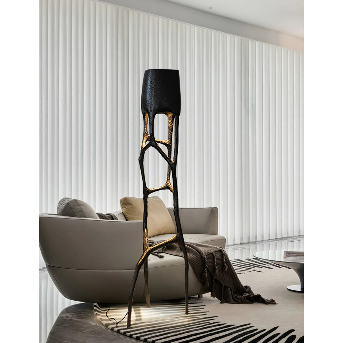 Floor Lamp | Sculptural Tree Design & Fiberglass Body | 185 cm