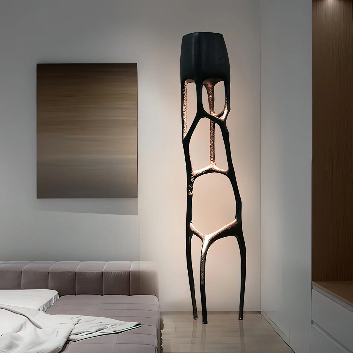 Floor Lamp | Sculptural Tree Design & Fiberglass Body | 185 cm