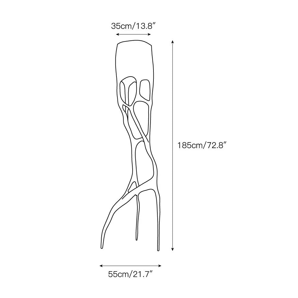 Floor Lamp | Sculptural Tree Design & Fiberglass Body | 185 cm