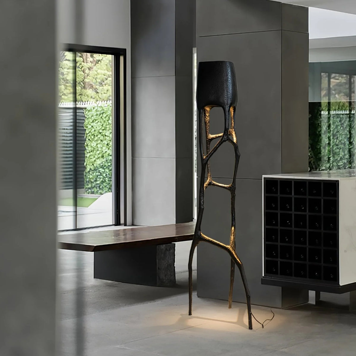 Floor Lamp | Sculptural Tree Design & Fiberglass Body | 185 cm