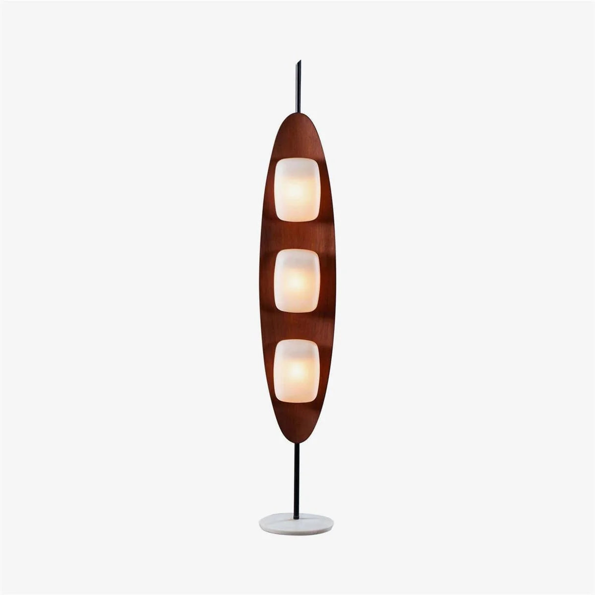 Floor Lamp | Surfboard Design, Integrated LED & Marble Base