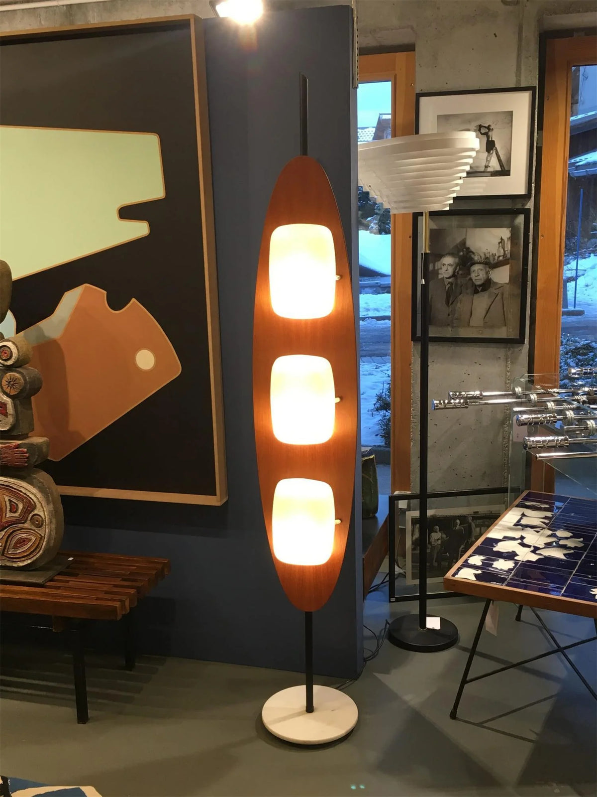 Floor Lamp | Surfboard Design, Integrated LED & Marble Base