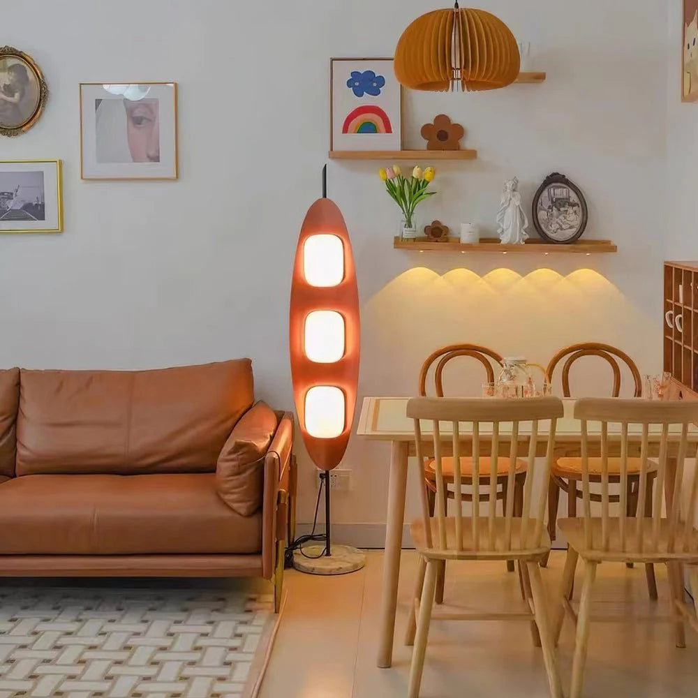 Floor Lamp | Surfboard Design, Integrated LED & Marble Base