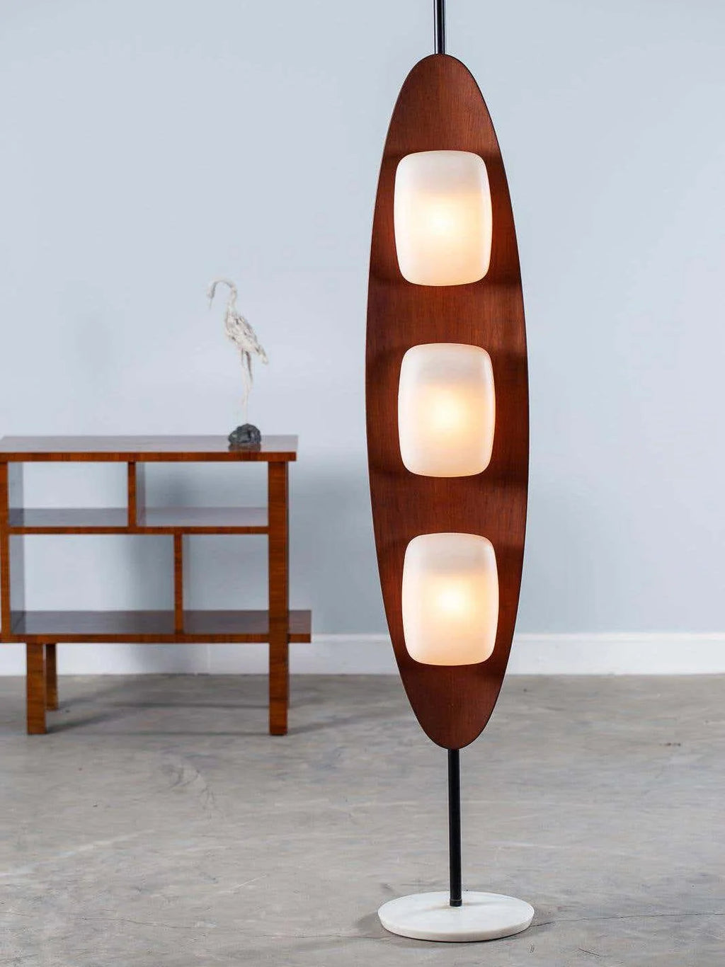Floor Lamp | Surfboard Design, Integrated LED & Marble Base
