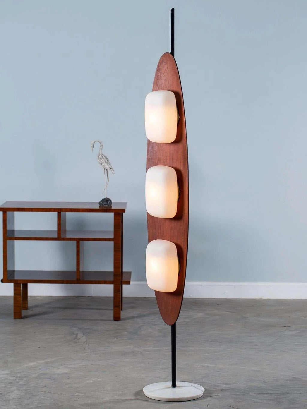 Floor Lamp | Surfboard Design, Integrated LED & Marble Base