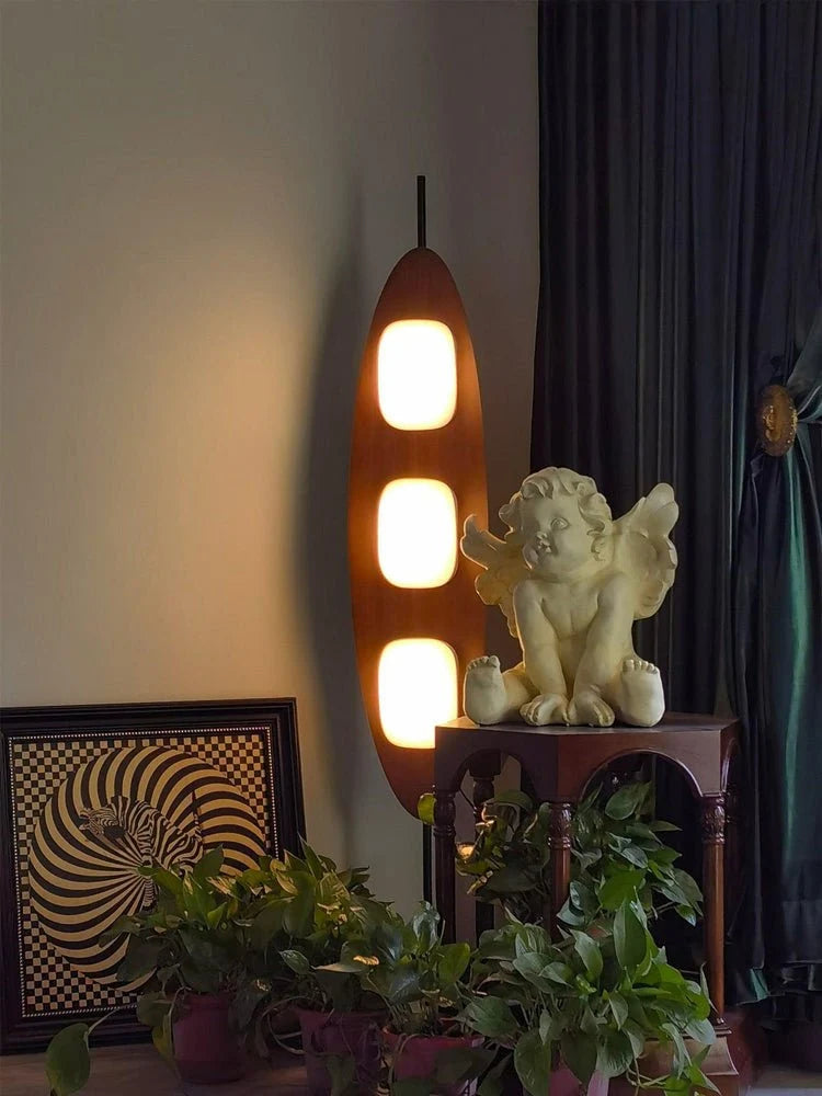 Floor Lamp | Surfboard Design, Integrated LED & Marble Base
