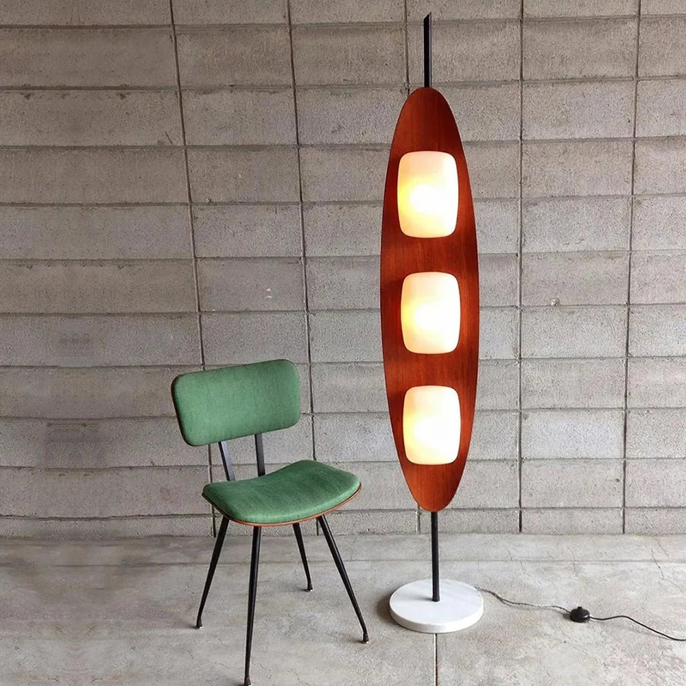 Floor Lamp | Surfboard Design, Integrated LED & Marble Base