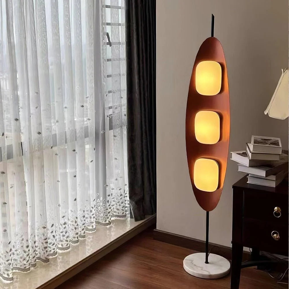 Floor Lamp | Surfboard Design, Integrated LED & Marble Base