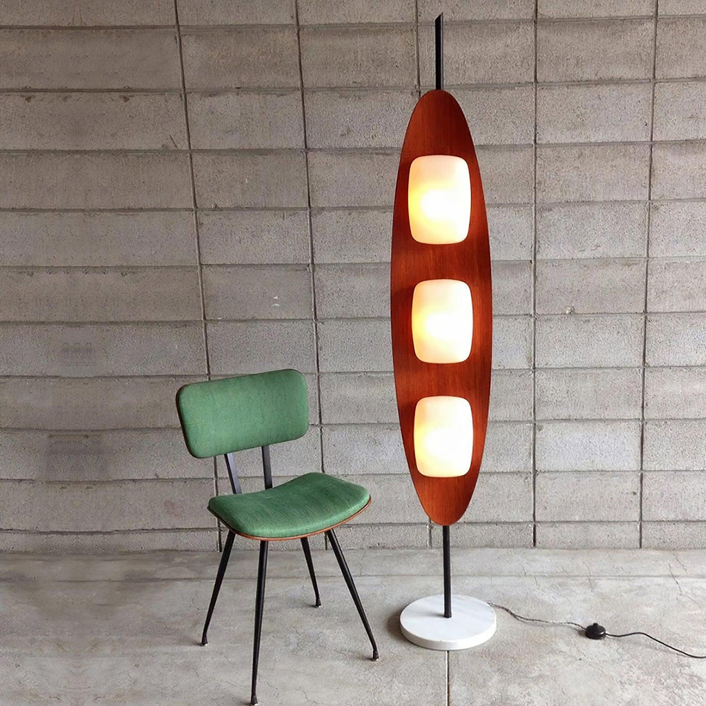 Floor Lamp | Surfboard Design, Integrated LED & Marble Base