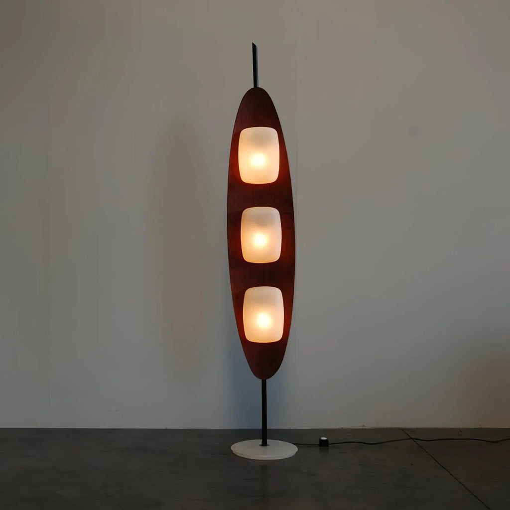 Floor Lamp | Surfboard Design, Integrated LED & Marble Base