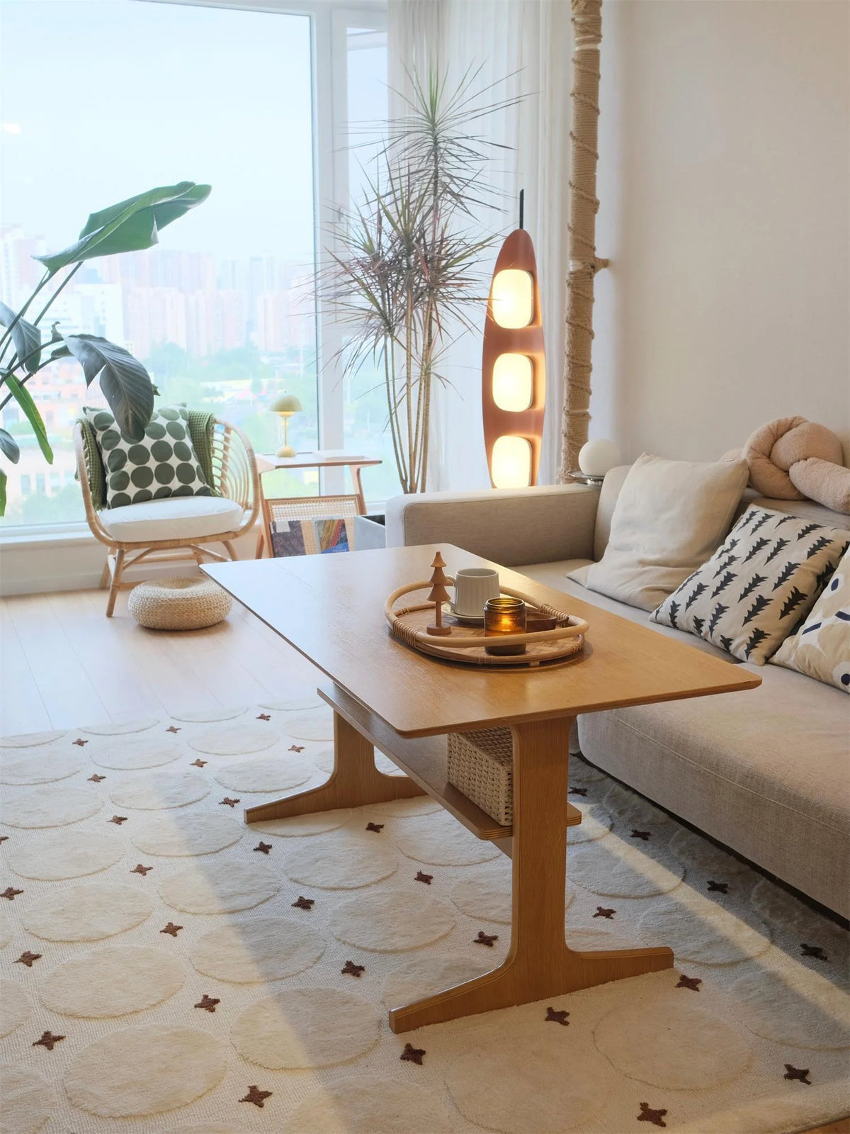 Floor Lamp | Surfboard Design, Integrated LED & Marble Base