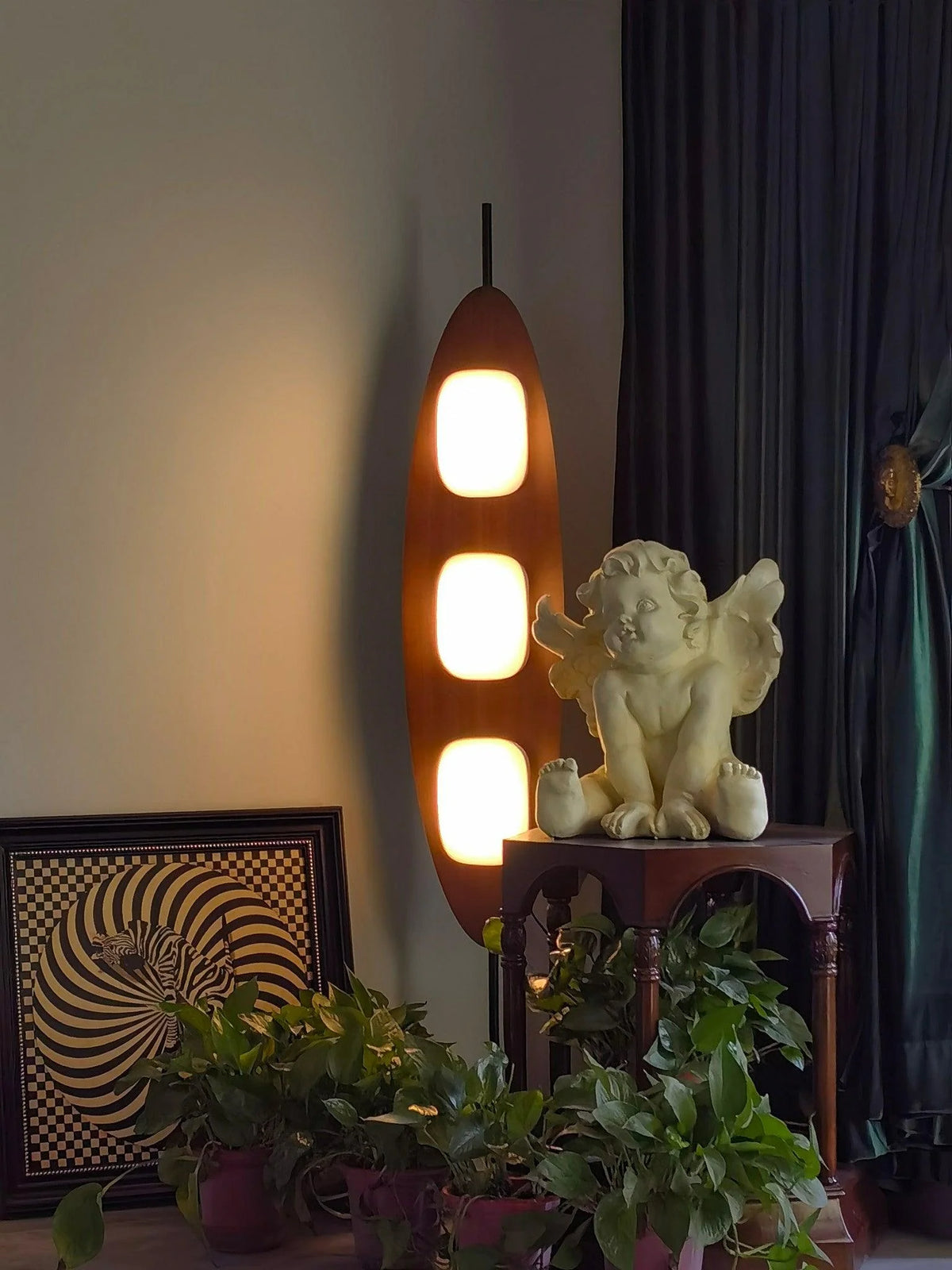 Floor Lamp | Surfboard Design, Integrated LED & Marble Base