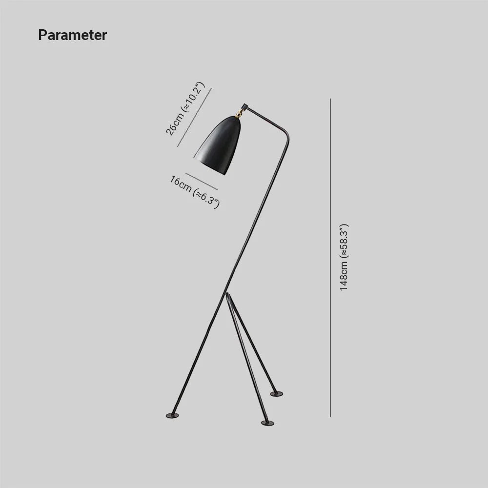 Floor Lamp | Wear-Resistant Metal Shade & Foldable Post | 5 Colors