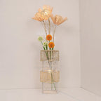 Floor Lamp | Wood & Rattan Vase-Shaped | White Or Brown