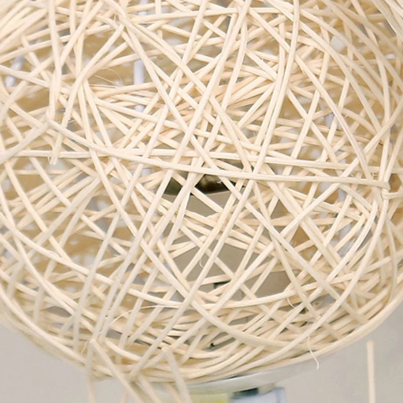Floor Lamp | Wood & Rattan Vase-Shaped | White Or Brown