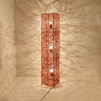 Floor Lamp | Wood & Rattan Vase-Shaped | White Or Brown