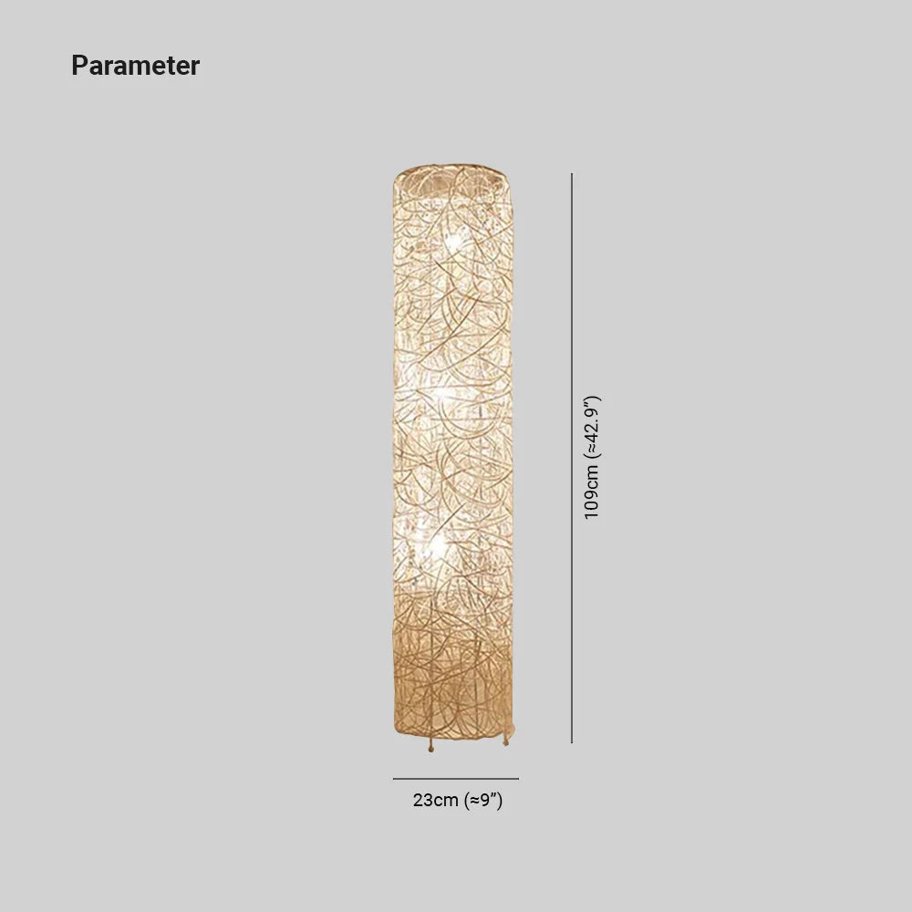 Floor Lamp | Wood & Rattan Vase-Shaped | White Or Brown